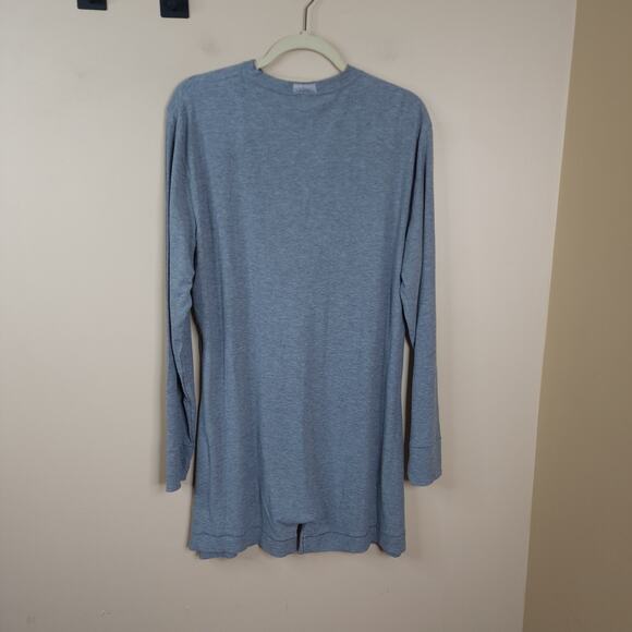 SKIMS LOUNGE LONG SLEEVE HENLEY ROMPER IN HEATHER GREY SIZE 4X - Picture 7 of 9
